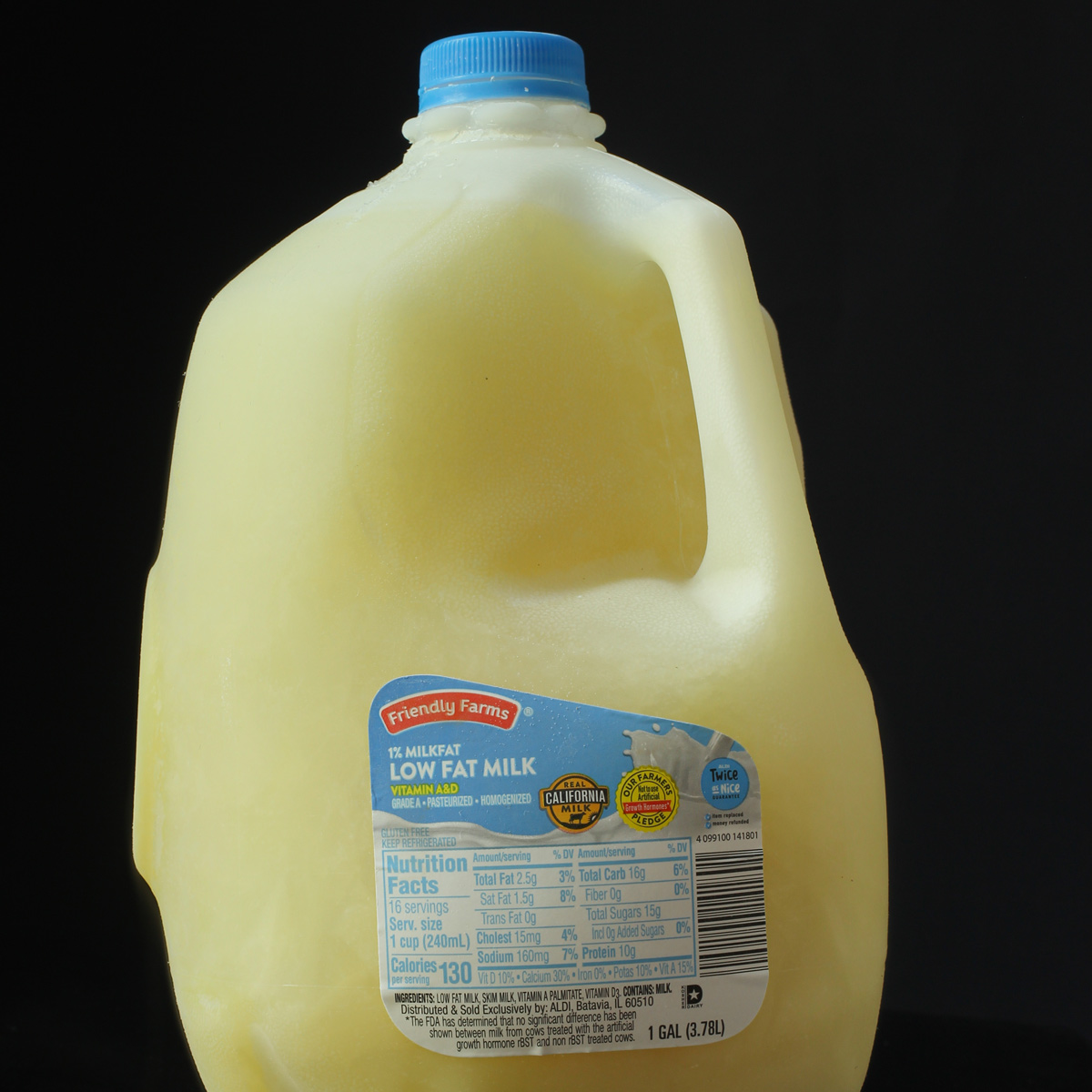 frozen milk in plastic gallon-size jug