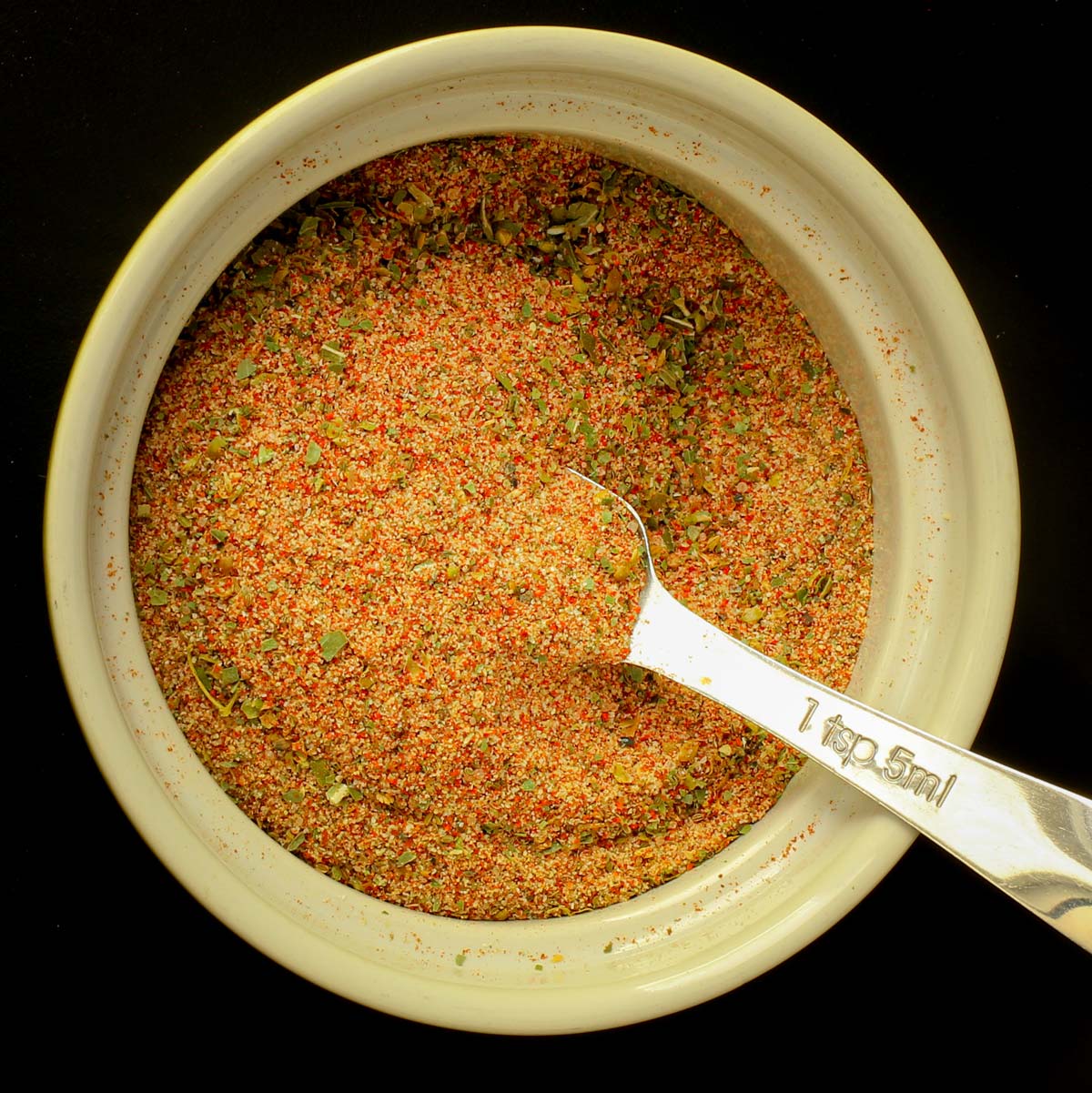 Jamie's spice mix in a small bowl.