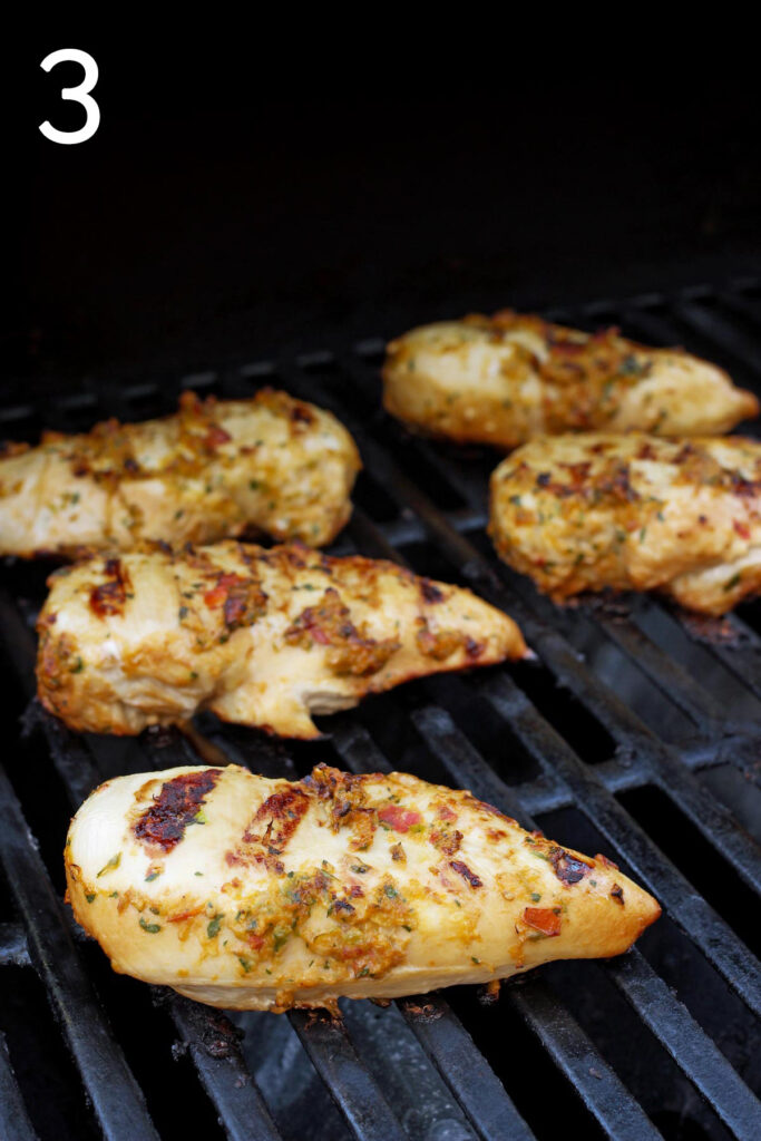 spicy chicken grilled on the bbq.