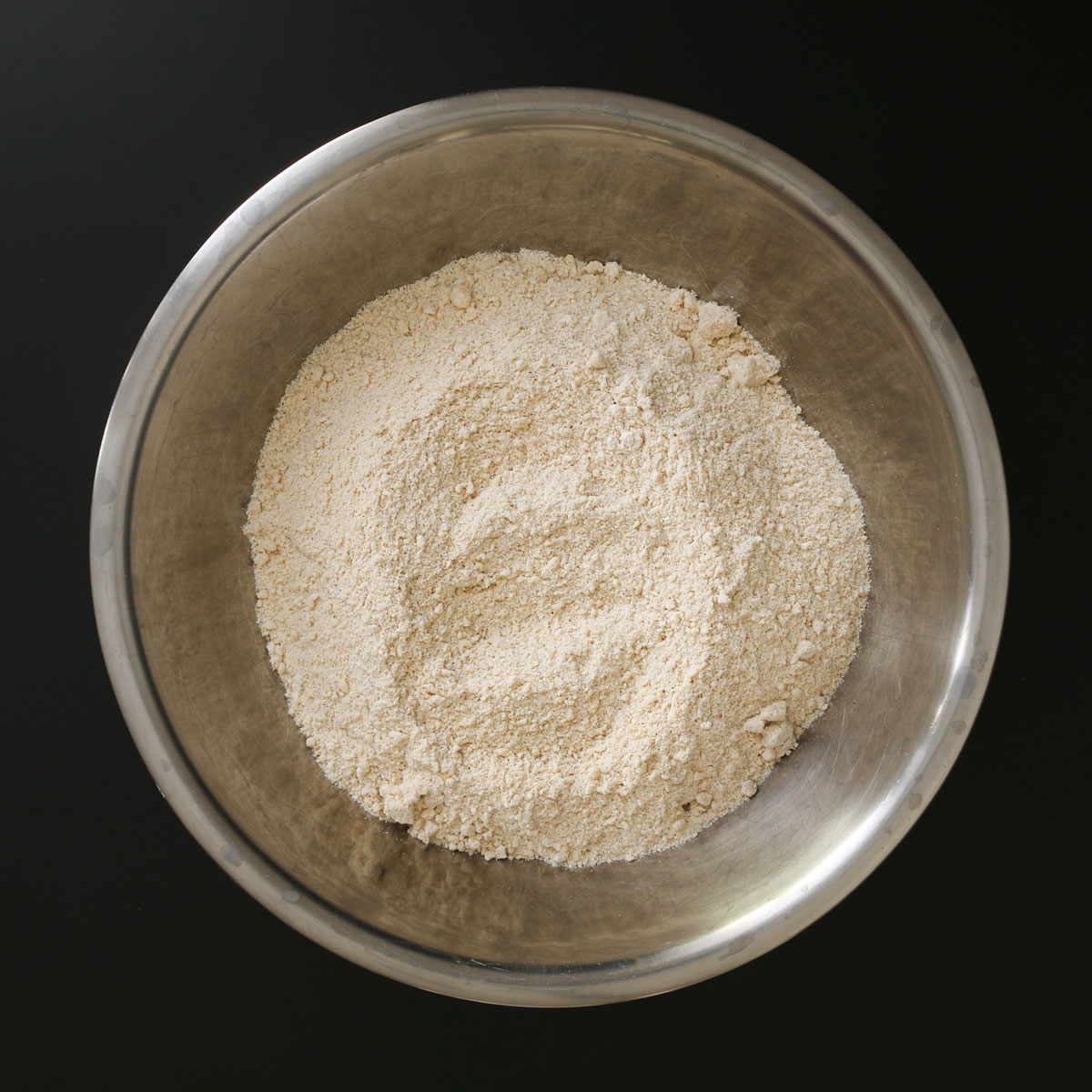 crumb mixture transferred to a large mixing bowl.