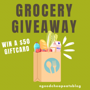 graphic to advertise $50 gift card giveaway.