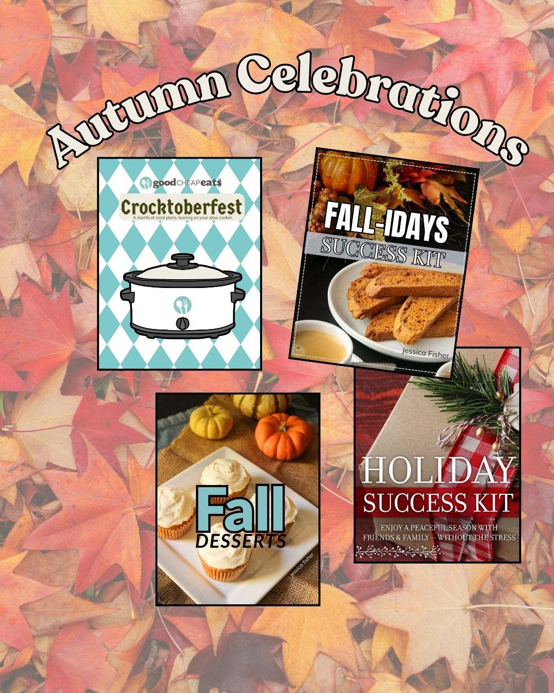 collage of products included in autumn celebrations digital package.