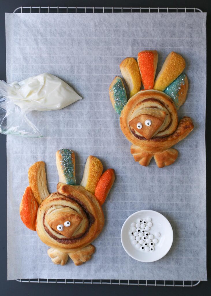 Cinnamon Roll Turkeys (No Bacon) - Good Cheap Eats