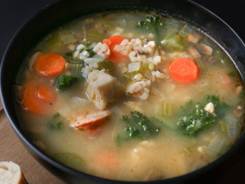 Leftover Turkey Wild Rice Soup - The Wooden Skillet