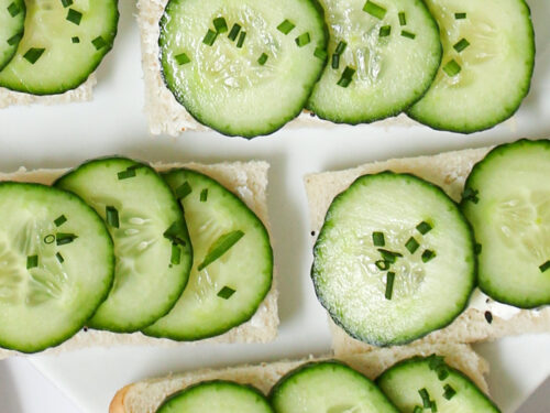 cucumber sandwich cream cheese italian dressing Cucumber Sandwiches