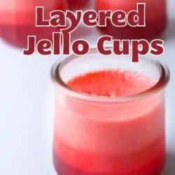 close up of jello cup, with text overlay.