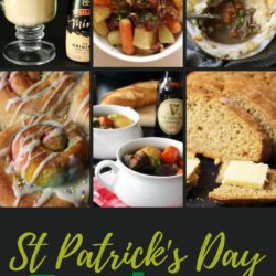 collage of recipes for St Patrick's Day, with text overlay.