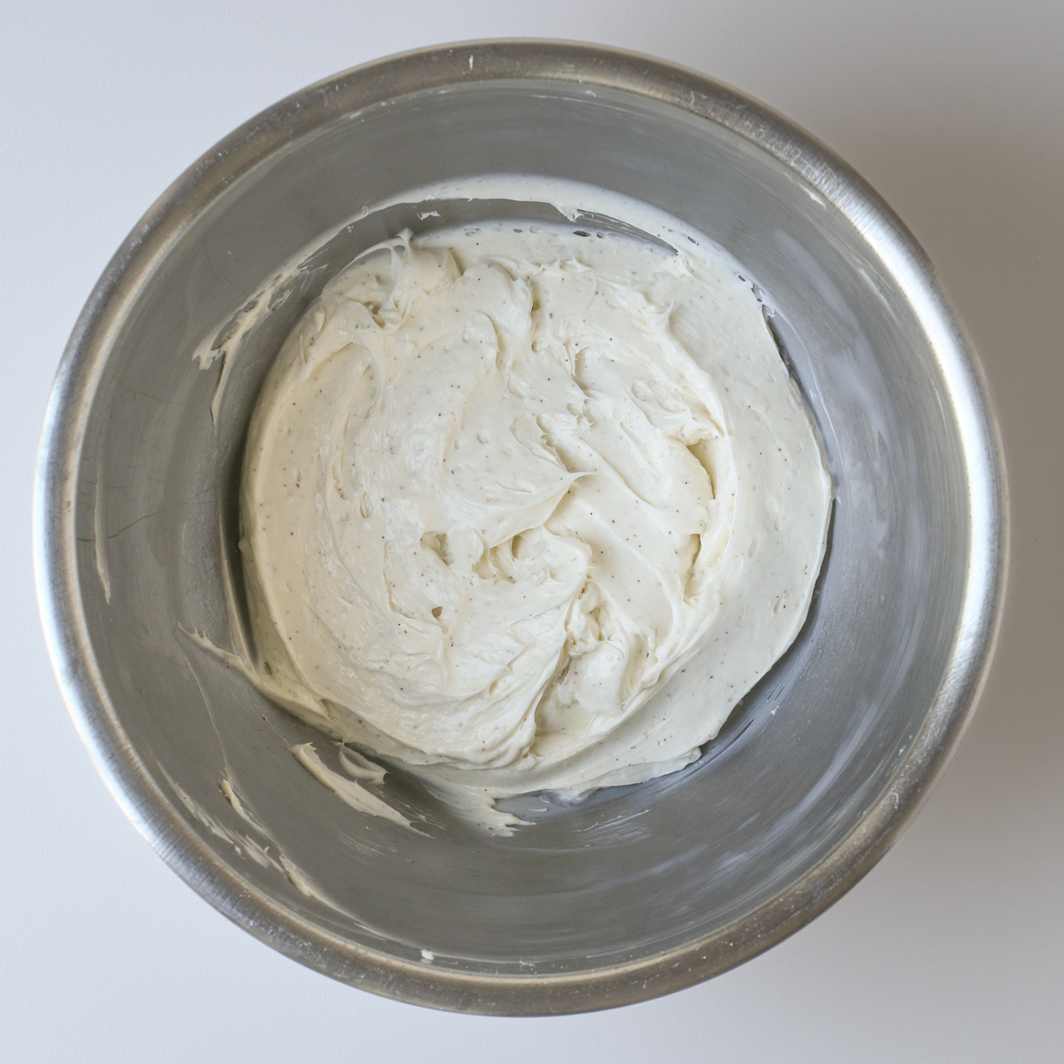 sweet cream cheese in mixing bowl.