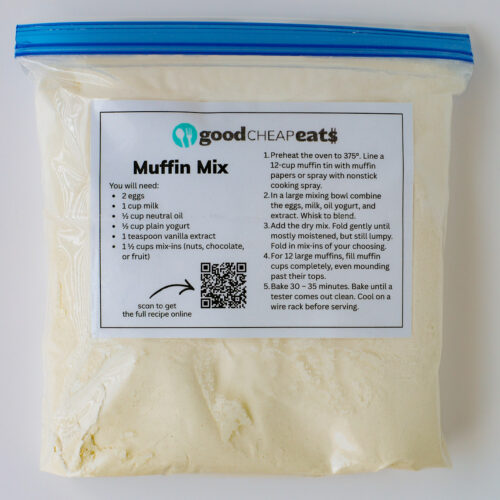 bag of homemade muffin mix.