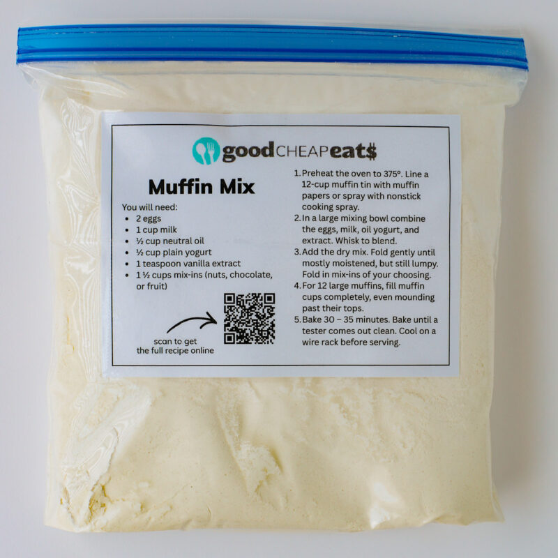 bag of homemade muffin mix.