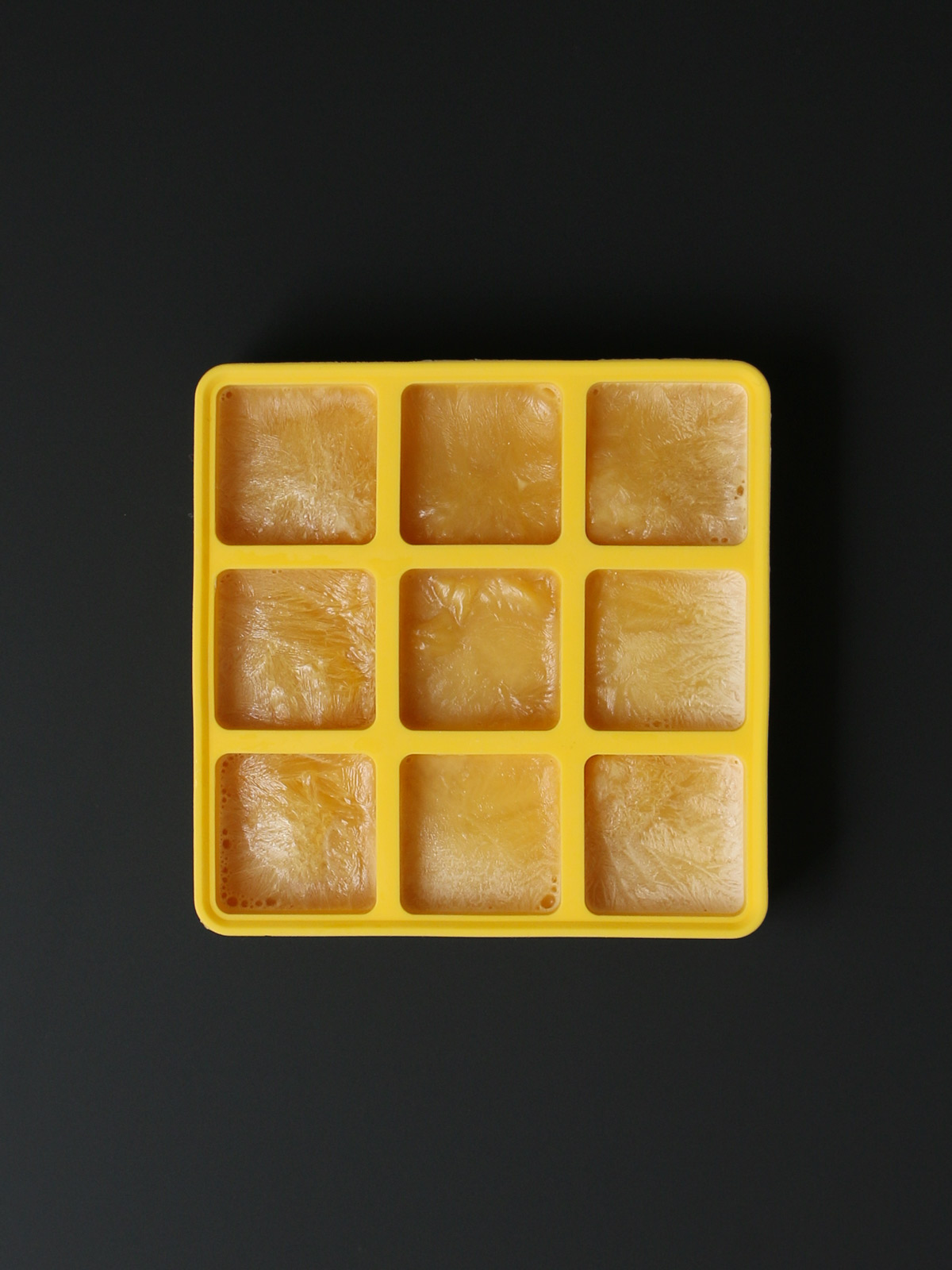 frozen cubes of evaporated milk.