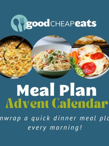 graphic for 2023 Meal Plan Advent Calendar.