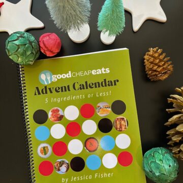 printed and bound meal plan advent calendar.