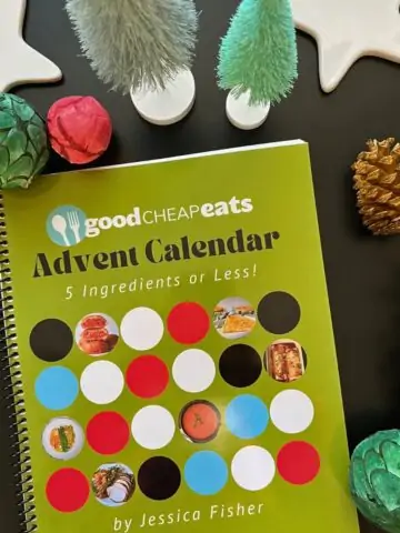 printed and bound meal plan advent calendar.