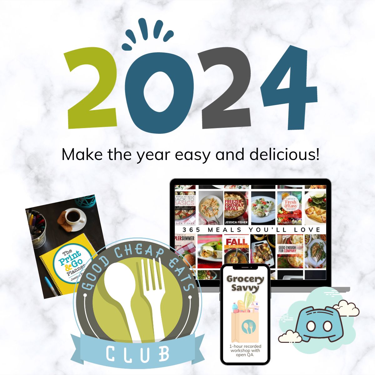 banner graphic of what's included in good cheap eats membership.