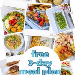 collage of recipes included in meal plan 5.