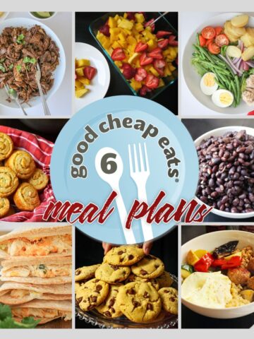collage of meals included in meal plan 6.
