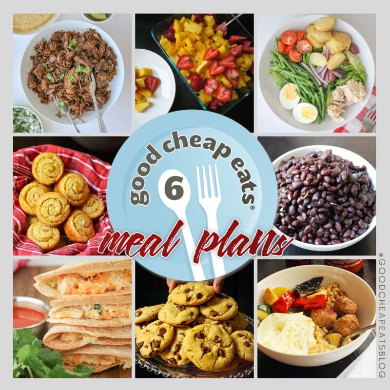 collage of meals included in meal plan 6.