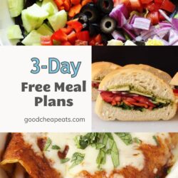 a collage of meals included in meal plan 11.