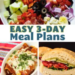 collage of meals included in meal plan 11.