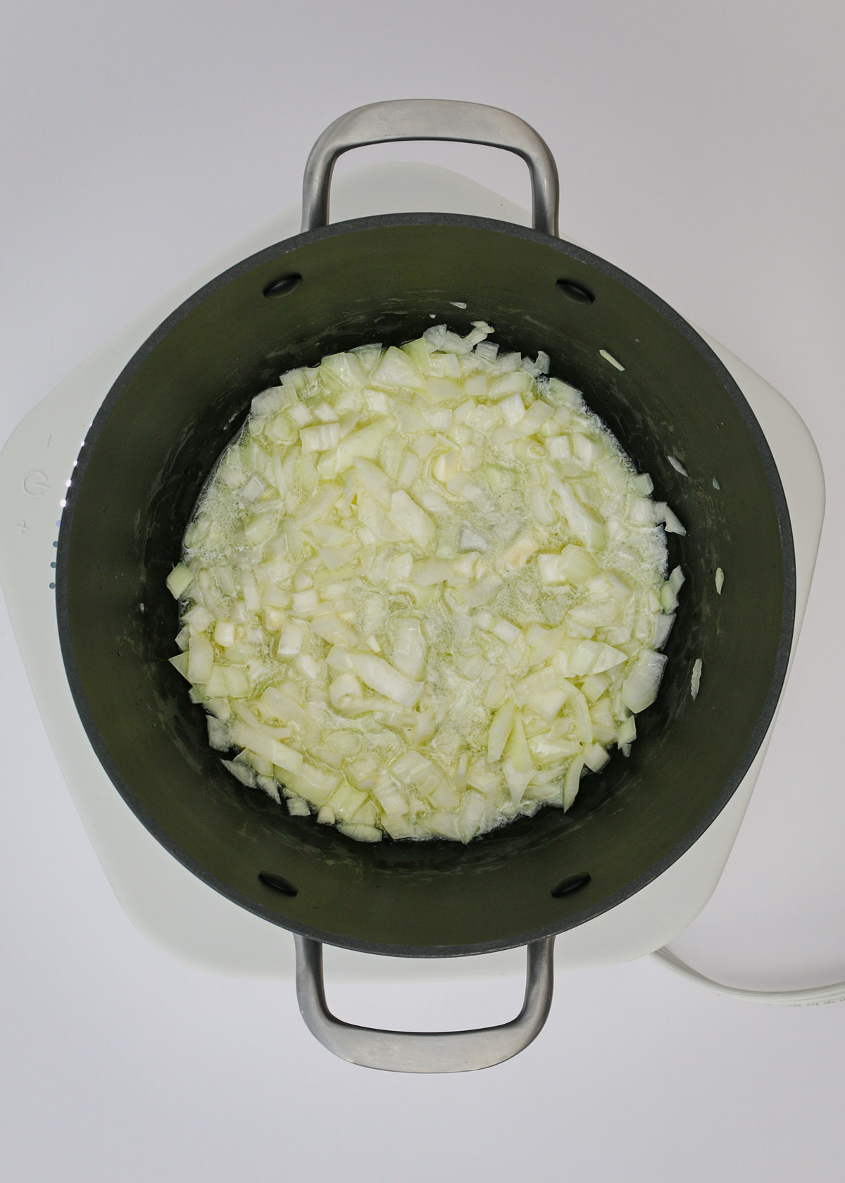 onions and butter in large pot.