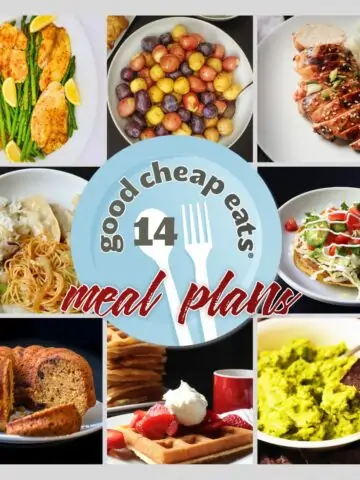 collage of meals included in meal plan 14.