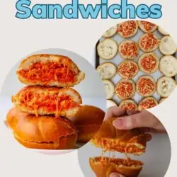 round collage images of pizzawiches, with text overlay.