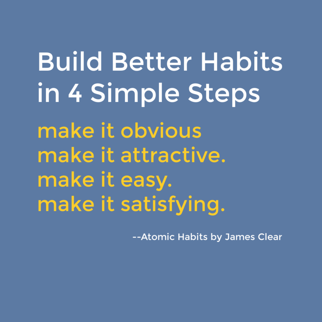 graphic of better habits in 4 simple steps.