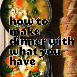 bowls of soup, with text overlay.