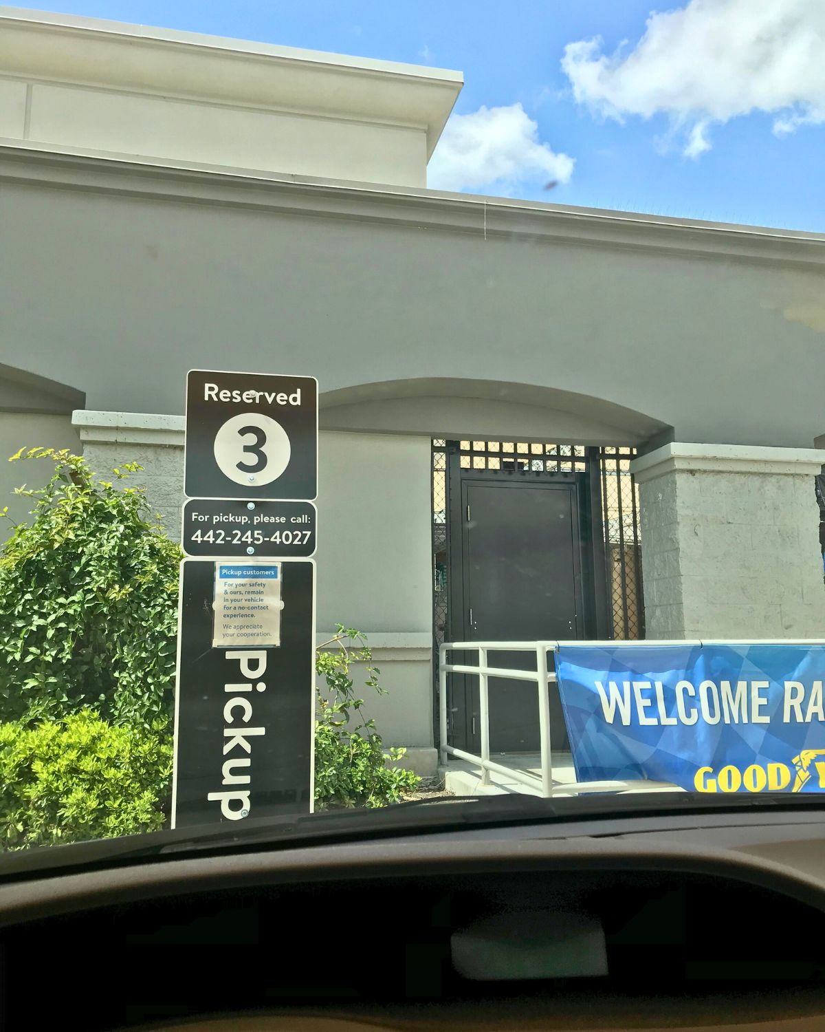 walmart pick up parking spot.